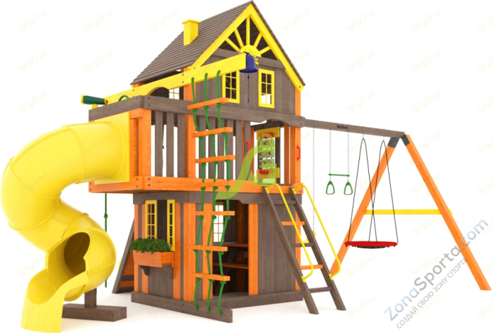 Детская площадка IgraGrad Шато 2 с трубой (Домик) мод.2 Детская площадка IgraGrad Шато 2 с трубой (Домик) мод.2