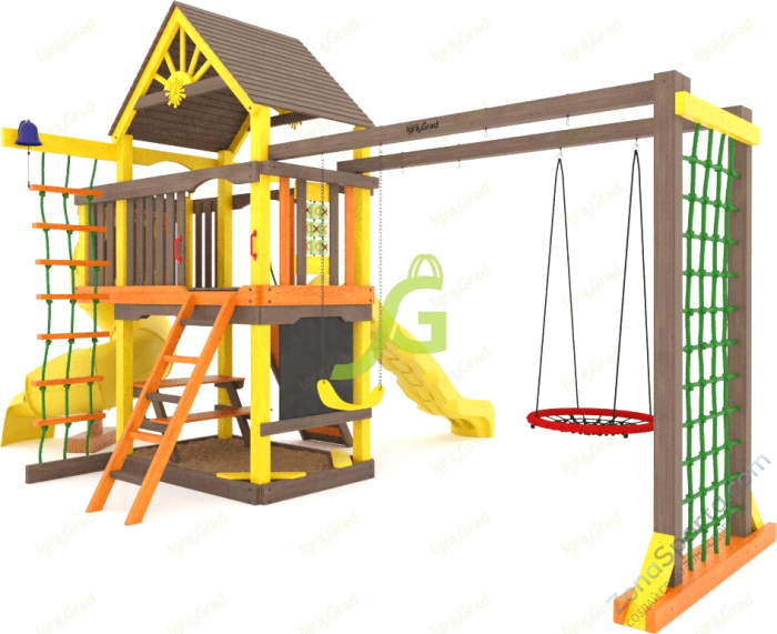 Детская площадка IgraGrad Шато с трубой (Дерево) мод.2