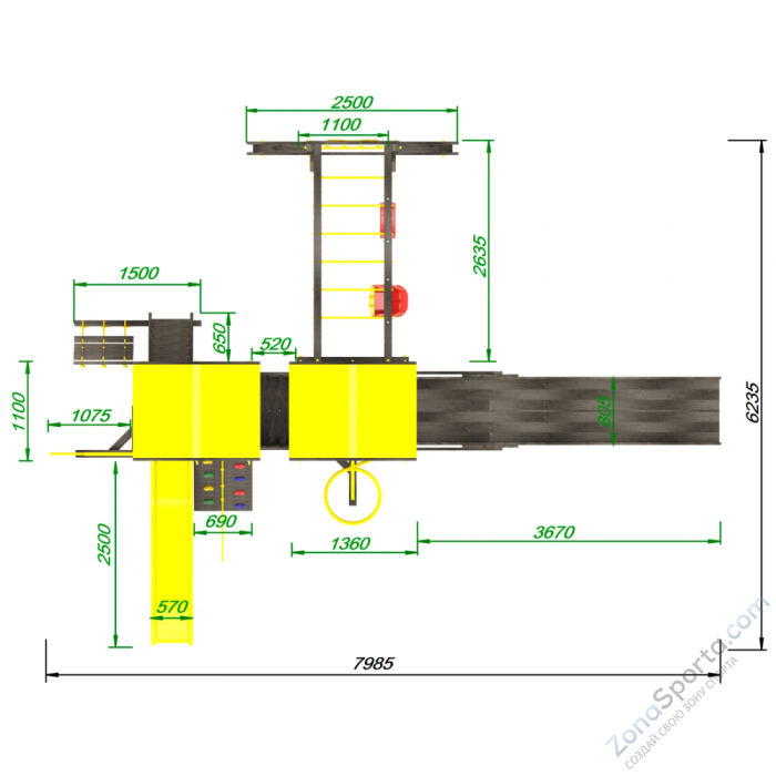 Детская площадка Пикник Black Пацифик Light AllSeasons