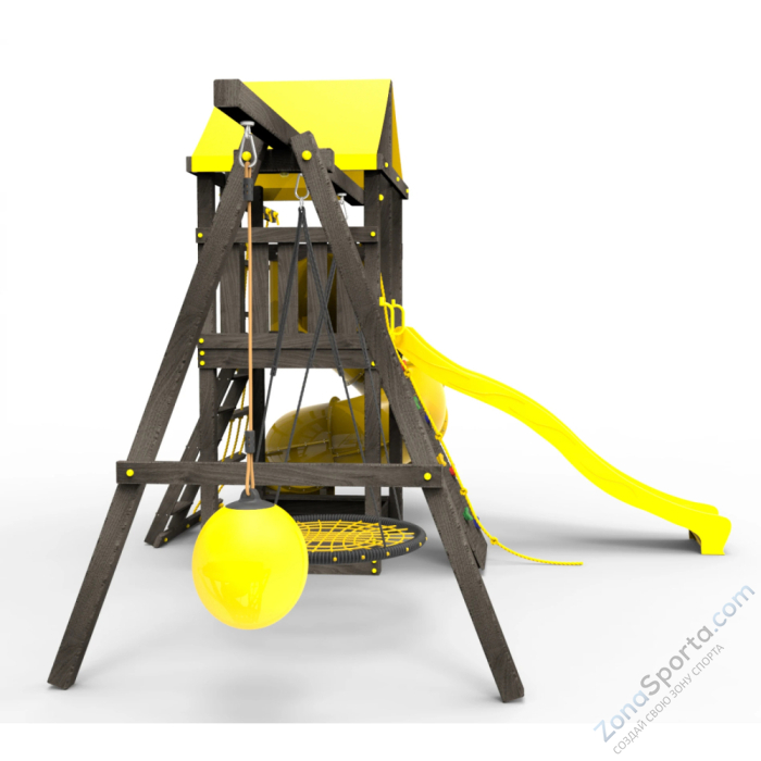 Детская площадка Пикник Black с винтовой трубой 6.1