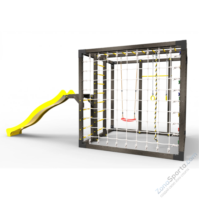 Детская площадка Пикник Куб Black с горкой