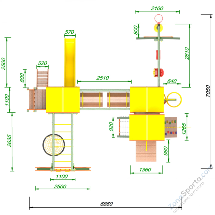 Детская площадка Пикник Вега Стэйдж Бонд с шестом
