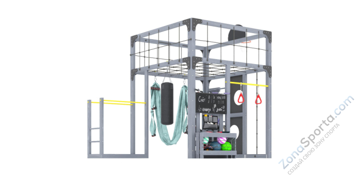Детская площадка Савушка Куб-1 (Серый) с гамаком для йоги Детская площадка Савушка Куб-1 (Серый) с гамаком для йоги