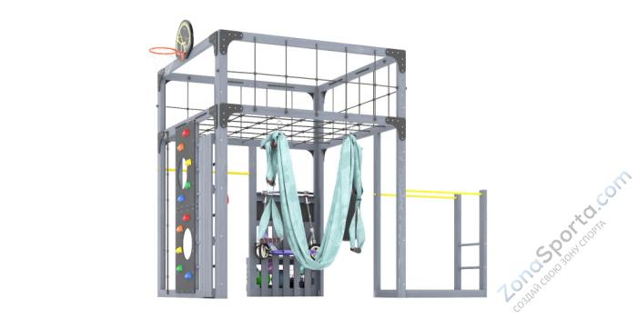 Детская площадка Савушка Куб-1 (Серый) с гамаком для йоги Детская площадка Савушка Куб-1 (Серый) с гамаком для йоги