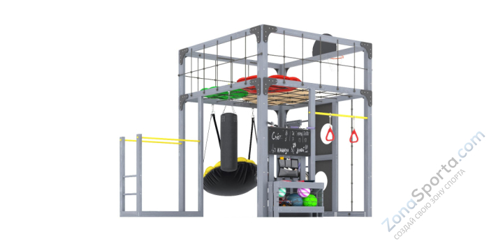 Детская площадка Савушка Куб-1 (Серый) с подушками