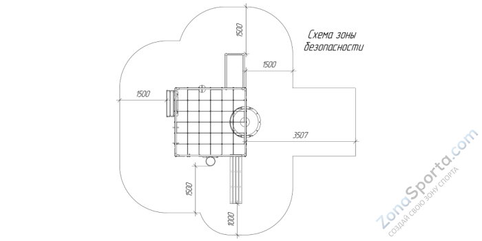 Детская площадка Савушка Куб-1 (Серый) с подушками