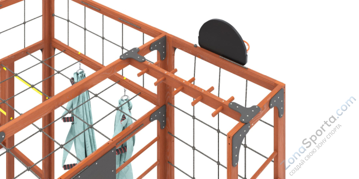 Детская площадка Савушка Куб-2 (Махагон) с гамаком для йоги Детская площадка Савушка Куб-2 (Махагон) с гамаком для йоги