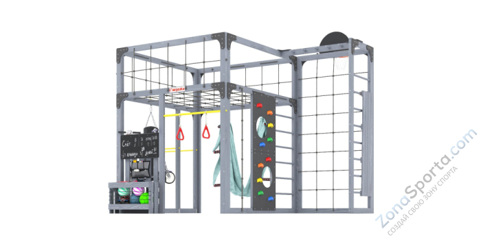Детская площадка Савушка Куб-2 (Серый) с гамаком для йоги Детская площадка Савушка Куб-2 (Серый) с гамаком для йоги