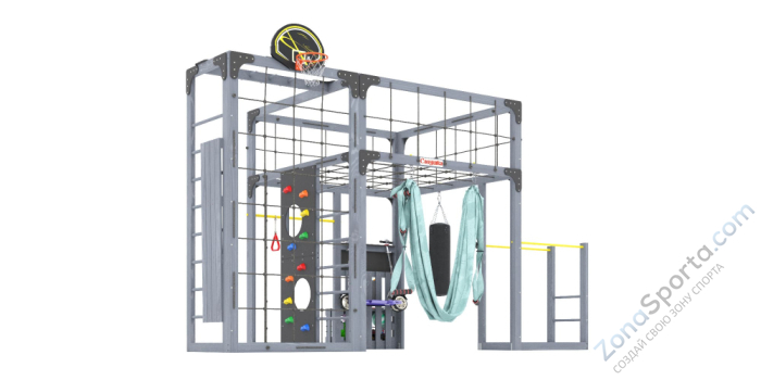 Детская площадка Савушка Куб-2 (Серый) с гамаком для йоги Детская площадка Савушка Куб-2 (Серый) с гамаком для йоги
