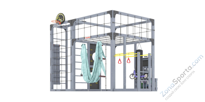 Детская площадка Савушка Куб-2 (Серый) с гамаком для йоги Детская площадка Савушка Куб-2 (Серый) с гамаком для йоги