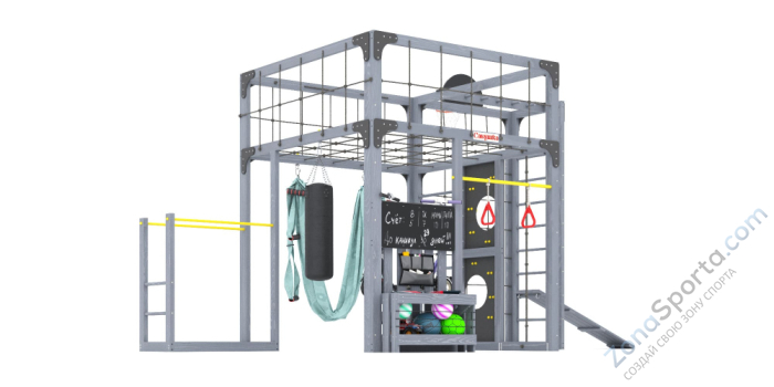 Детская площадка Савушка Куб-2 (Серый) с гамаком для йоги Детская площадка Савушка Куб-2 (Серый) с гамаком для йоги