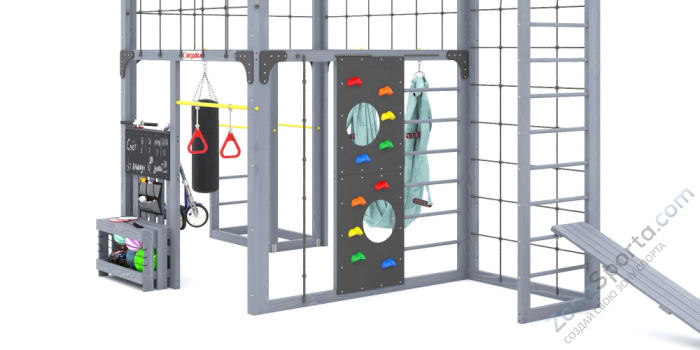 Детская площадка Савушка Куб-2 (Серый) с гамаком для йоги Детская площадка Савушка Куб-2 (Серый) с гамаком для йоги