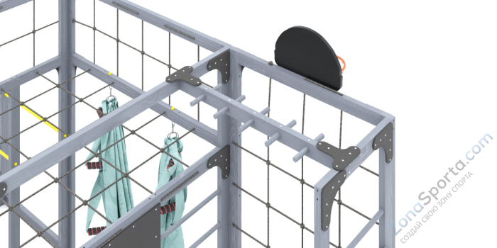 Детская площадка Савушка Куб-2 (Серый) с гамаком для йоги Детская площадка Савушка Куб-2 (Серый) с гамаком для йоги