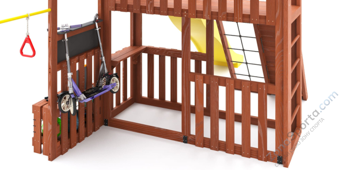 Детская площадка Савушка Куб-3 (Махагон) с подушками