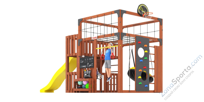 Детская площадка Савушка Куб-3 (Махагон)