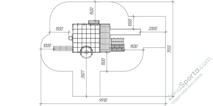 Детская площадка Савушка Куб-3 (Махагон)