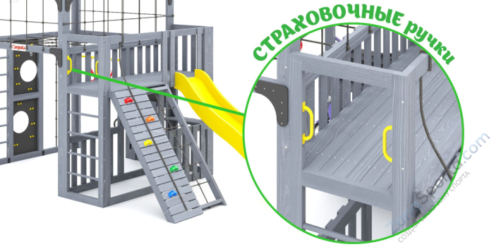 Детская площадка Савушка Куб-3 (Серый)