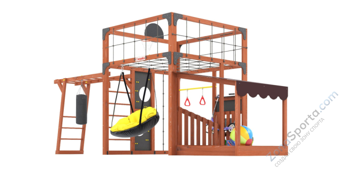 Детская площадка Савушка Куб-4 (Махагон) Детская площадка Савушка Куб-4 (Махагон)