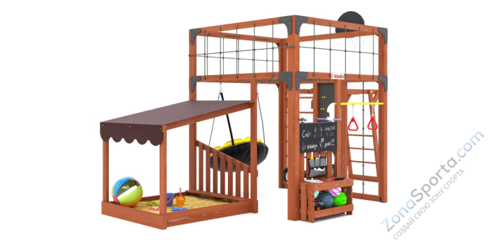 Детская площадка Савушка Куб-4 (Махагон) Детская площадка Савушка Куб-4 (Махагон)