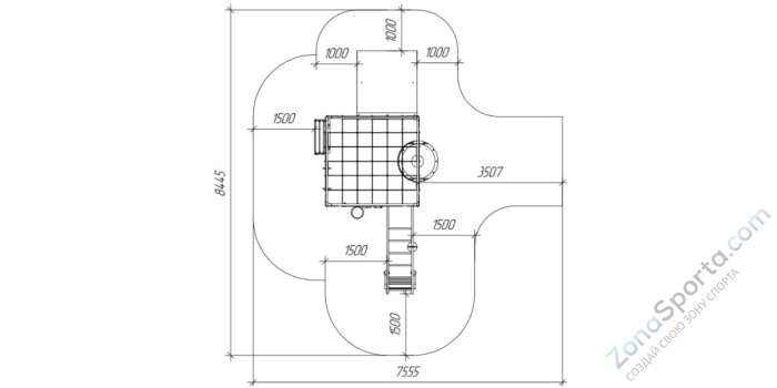 Детская площадка Савушка Куб-4 (Махагон) Детская площадка Савушка Куб-4 (Махагон)
