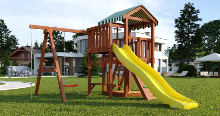 Детская площадка Савушка Мастер 1 (Махагон) Plus (горка 3 метра) Детская площадка Савушка Мастер 1 (Махагон) Plus (горка 3 метра)