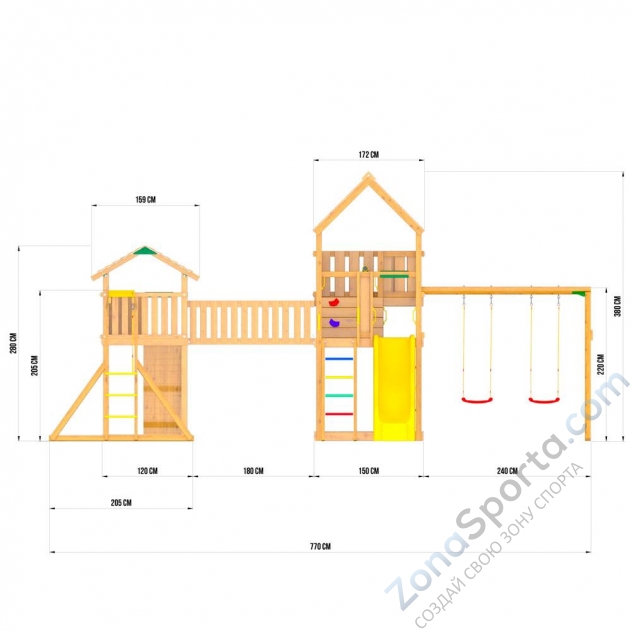 Детский игровой комплекс Jungle Palace Делюкс JВ11 Детский игровой комплекс Jungle Palace Делюкс JВ11