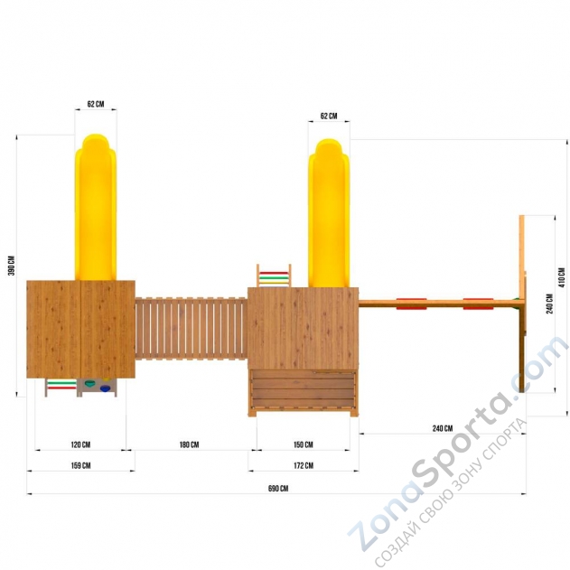 Детский игровой комплекс Jungle Palace Делюкс JВ4 Детский игровой комплекс Jungle Palace Делюкс JВ4