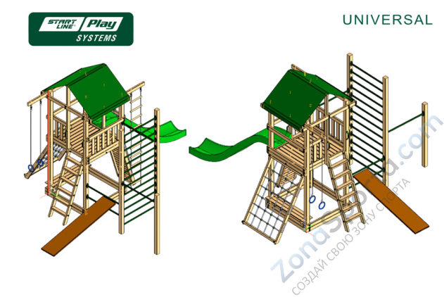 Детский городок SLP Systems Universal премиум Кедр
