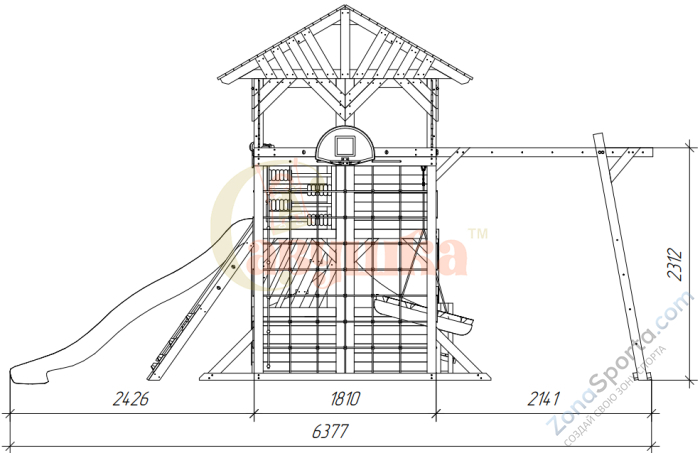 Детский игровой комплекс Савушка PlayHouse-3