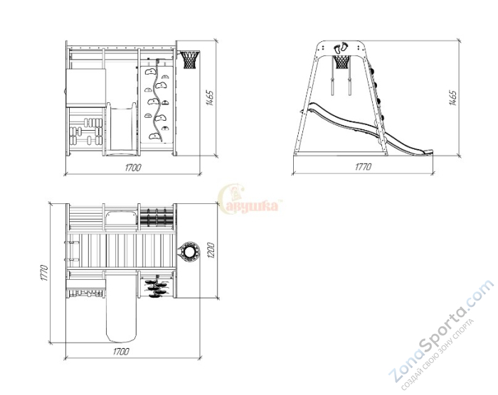 Детский комплекс Савушка Непоседа 4 oak Детский комплекс Савушка Непоседа 4 oak