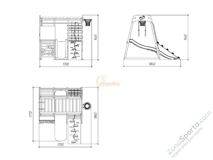 Детский комплекс Савушка Непоседа 4 oak Детский комплекс Савушка Непоседа 4 oak