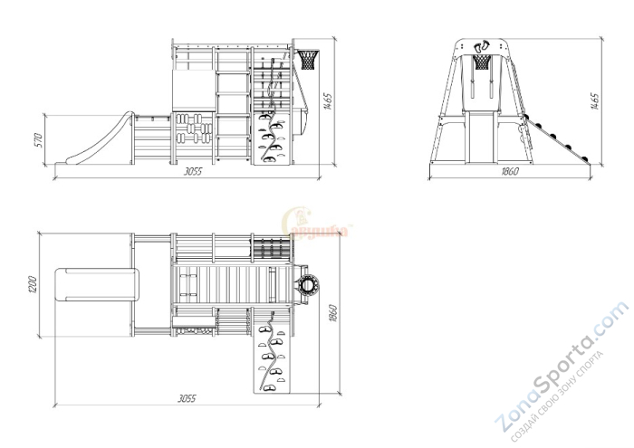 Детский комплекс Савушка Непоседа 6 oak Детский комплекс Савушка Непоседа 6 oak