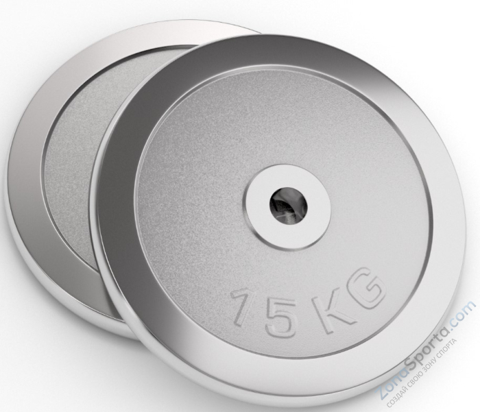 Диск хромированный UNIX Fit 15 кг, 25 мм Диск хромированный UNIX Fit 15 кг, 25 мм