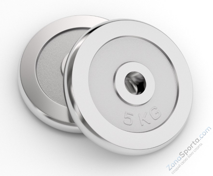 Диск хромированный UNIX Fit 5 кг, 25 мм Диск хромированный UNIX Fit 5 кг, 25 мм