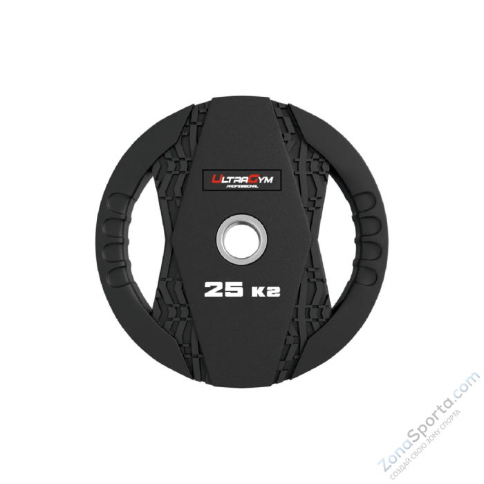 Диск обрезиненный с двумя хватами 1,25 кг UltraGym UG2005С Диск обрезиненный с двумя хватами 1,25 кг UltraGym UG2005С