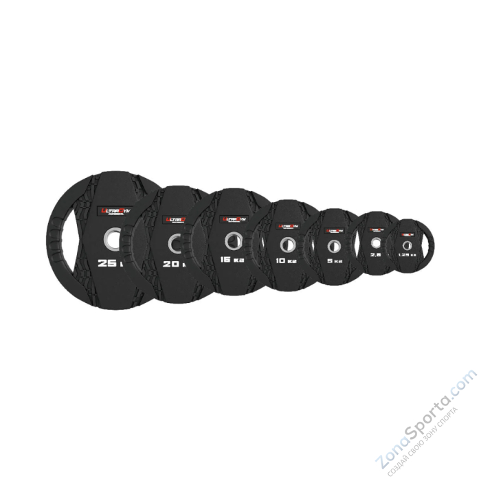 Диск обрезиненный с двумя хватами 2,5 кг UltraGym UG2005С Диск обрезиненный с двумя хватами 2,5 кг UltraGym UG2005С