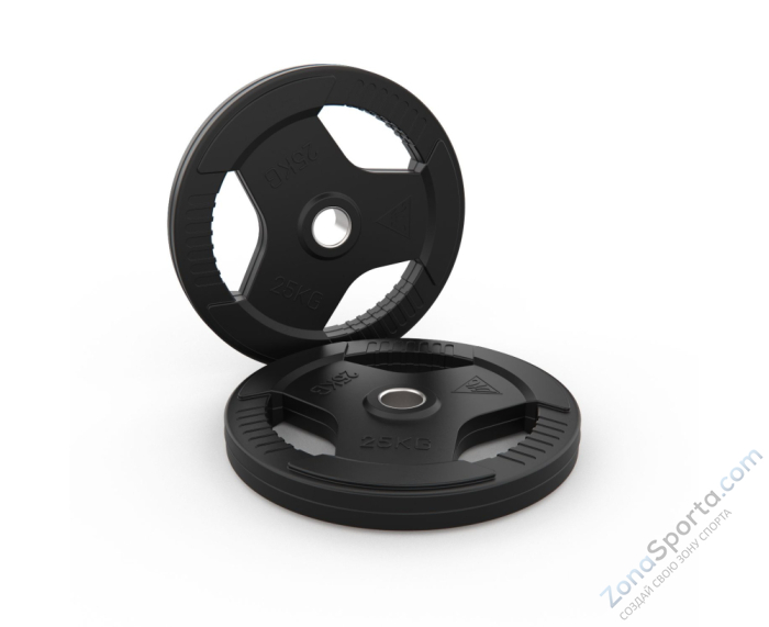 Диск обрезиненный с хватом 25 кг / диаметр 51 мм DFC Диск обрезиненный с хватом 25 кг / диаметр 51 мм DFC