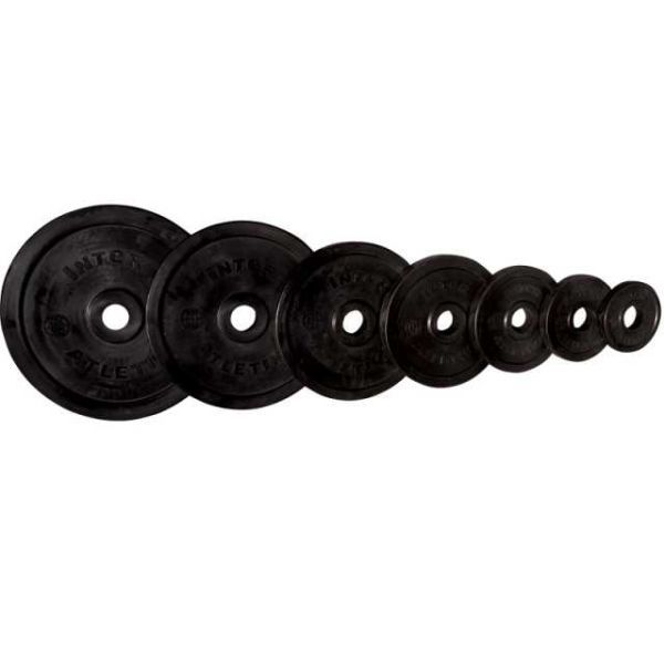 Диск Олимпийский  обрезиненный чёрный 25 кг V-Sport LB-25