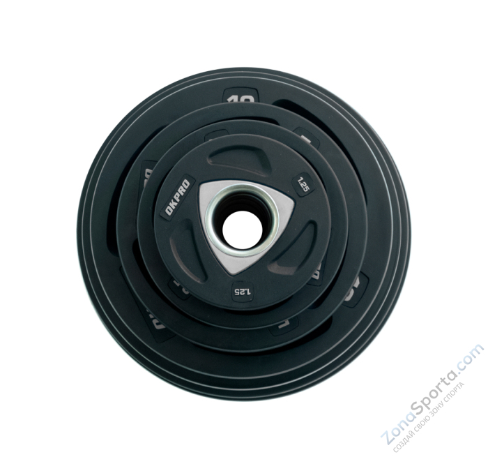 Диск олимпийский полиуретановый 5 кг OKPRO OK2037A-500-G