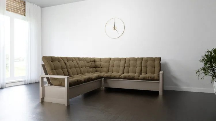 Диван деревянный угловой Savushka