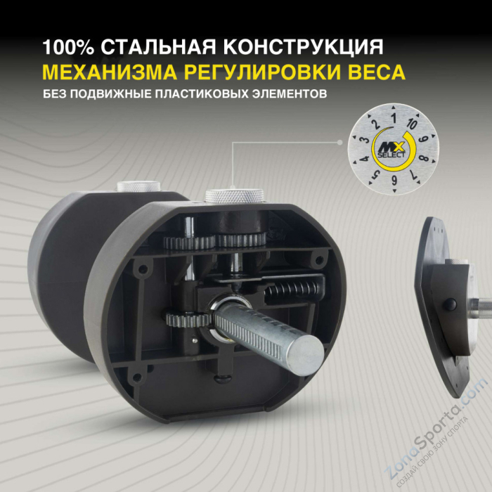 Гантель регулируемая MX Select MX85 вес 5.6 - 38.6 кг Гантель регулируемая MX Select MX85 вес 5.6 - 38.6 кг