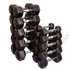 Гантельный ряд Body-Solid SDRS550 (10 пар от 2,25 кг до 22,5 кг с шагом 2,25 кг)