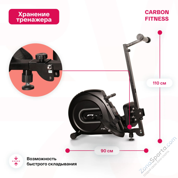 Гребной тренажер домашний Carbon Fitness RW70 Гребной тренажер домашний Carbon Fitness RW70