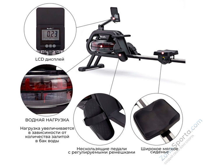 Гребной тренажер HouseFit DH-8641B Гребной тренажер HouseFit DH-8641B