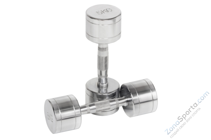 Хромированные гантели 10 пар от 1 кг до 10 кг