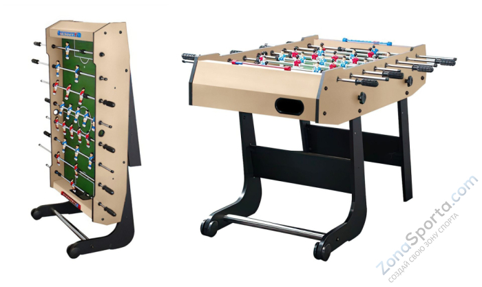 Игровой стол - футбол складной Maccabi Mini (светлый) Игровой стол - футбол складной Maccabi Mini (светлый)