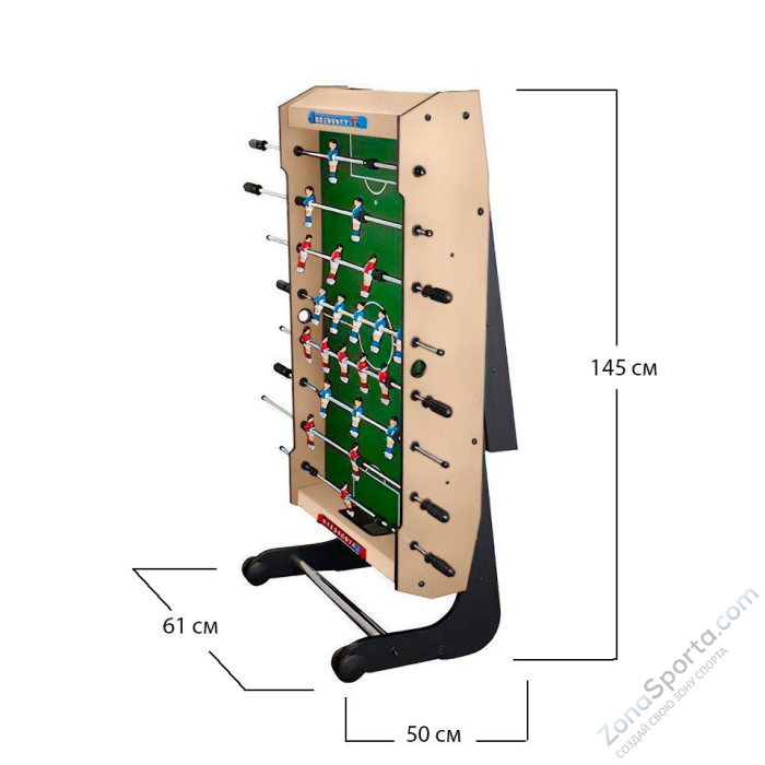 Игровой стол - футбол складной Maccabi Mini (светлый) Игровой стол - футбол складной Maccabi Mini (светлый)