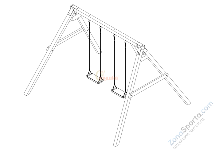 Качели Сава Black с качелями Гнездо Качели Сава Black с качелями Гнездо