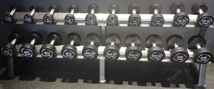 Комплект гантелей 2,5-25 кг (10 пар) со стойкой Fitex FTX-312.1