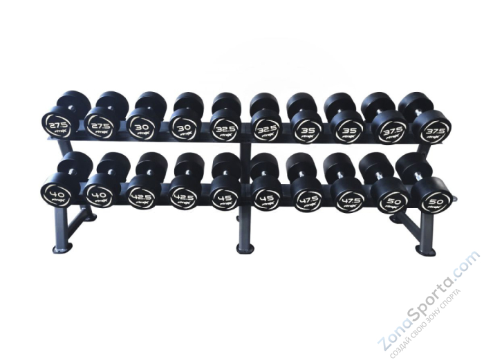 Комплект PVC гантелей 27,5-50кг (10пар) со стойкой Fitex FTX-313.1 Комплект PVC гантелей 27,5-50кг (10пар) со стойкой Fitex FTX-313.1